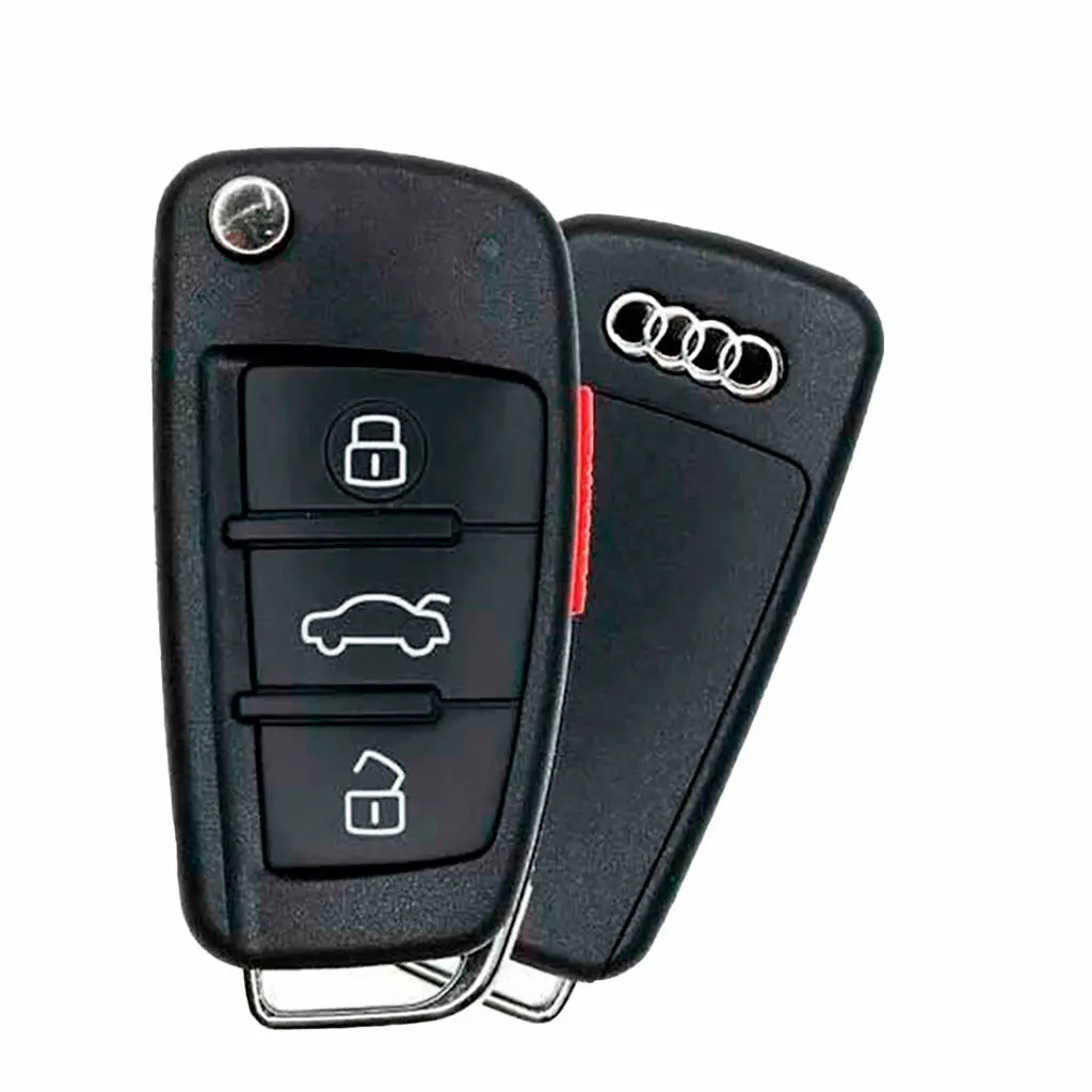 2005-2010 (OEM Refurb) Remote Flip Key for Audi A3 - A4 - S4 | PN: 8P0 837 220E / NBG009272T 2005-2010 (OEM Refurb) Remote Flip Key for Audi A3 - A4 - S4 | PN: 8P0 837 220E / NBG009272T